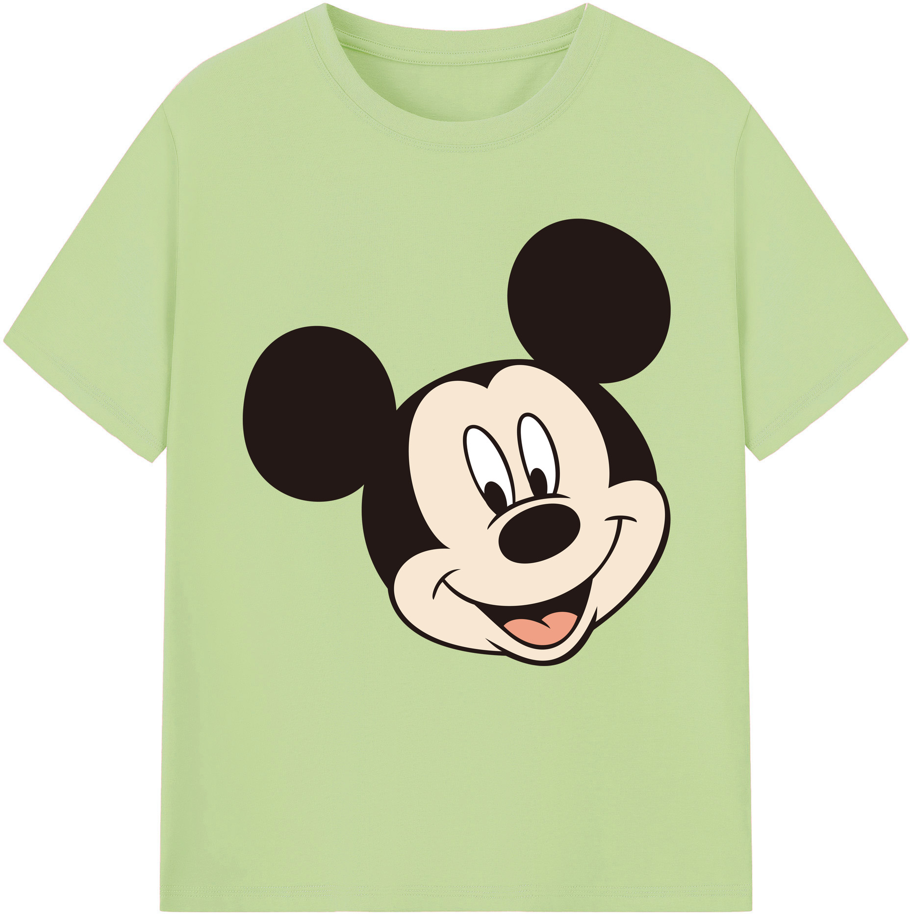 （画像用） ミッキーマウス Mickey Mouse 綿100％半袖Tシャツ（フロントプリント）